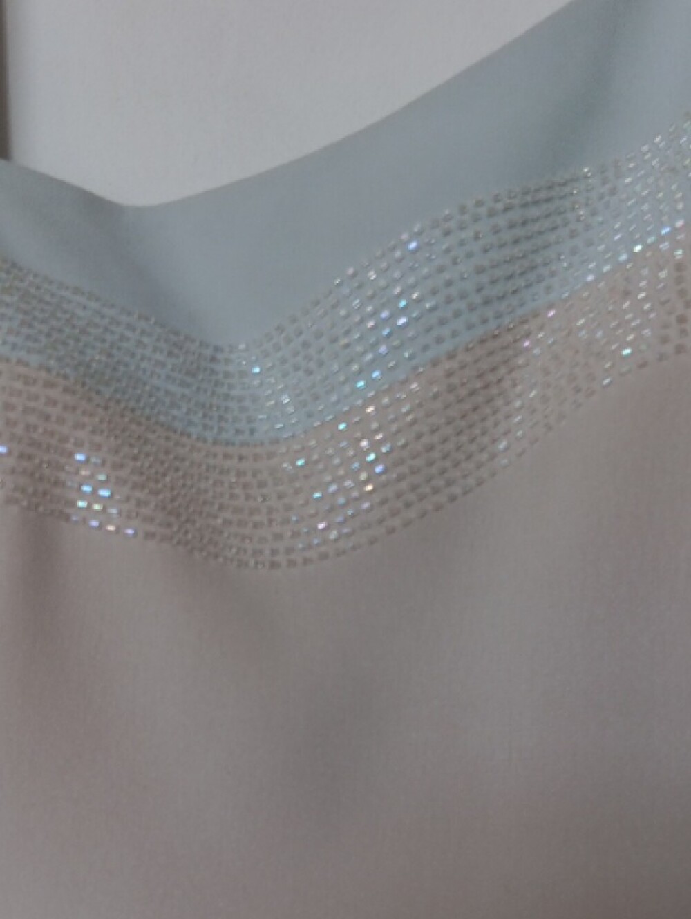 Vintage Daymor Couture Beige & Light Blue Gown - Picture 3 of 8